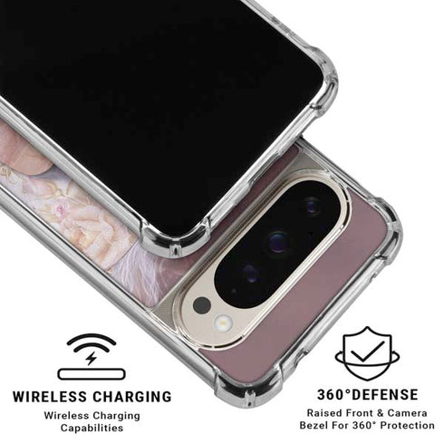 Licorne Florale Rose Unicorn by Laurie Prindle Pixel 9/9 Pro Clear Case